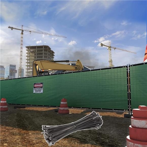 8' x 50' Green Fence Privacy Screen Windscreen Shade Fabric Cloth HDPE - Picture 1 of 6